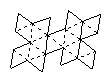 Geometric net for a icosahedron.