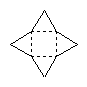 Example of a geometric net for a rectangular pyramid.